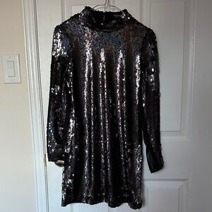 Topshop Iridescent Sequin Dress
